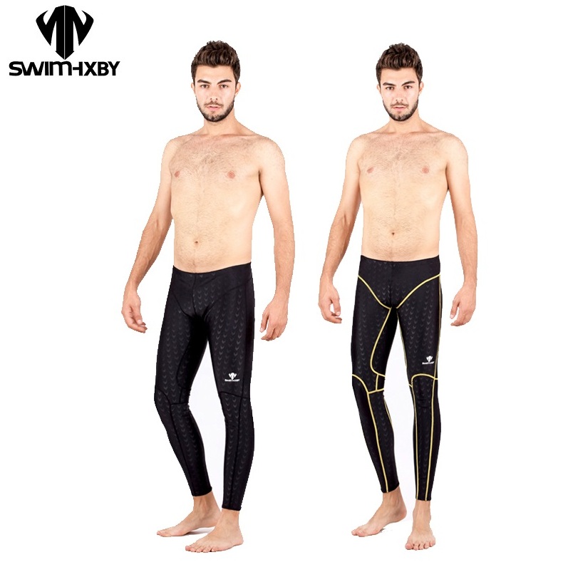 Long Leg Trunk Men - Sharkskin السباحة التشويش الكلور مقاومة سباق