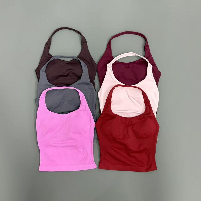 Suspender Tank Top - قميص رياضي نسائي مفتوح الظهر، توب