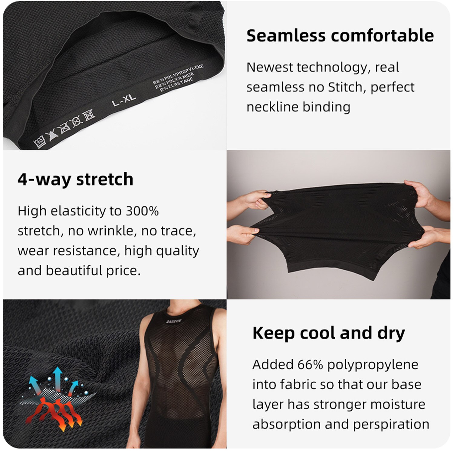 DAREVIE ركوب الدراجات الطبقة ا - مراجعة Sleeveless Undershirt وسعره