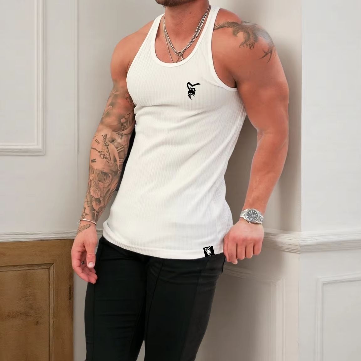 قمصان رياضية رجالية جديدة سريع - مراجعة Sleeveless Undershirt وسعره