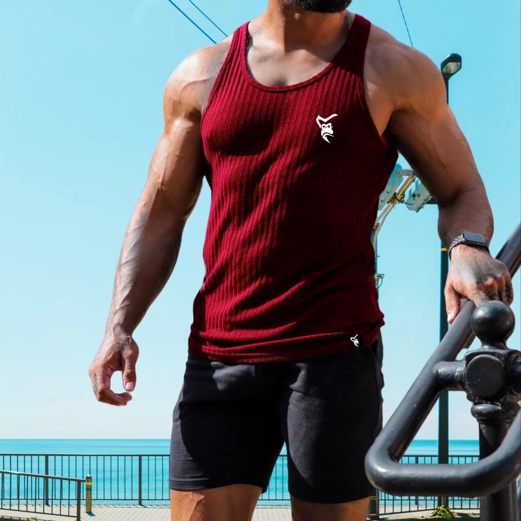 قمصان رياضية رجالية جديدة سريع - مراجعة Sleeveless Undershirt وسعره