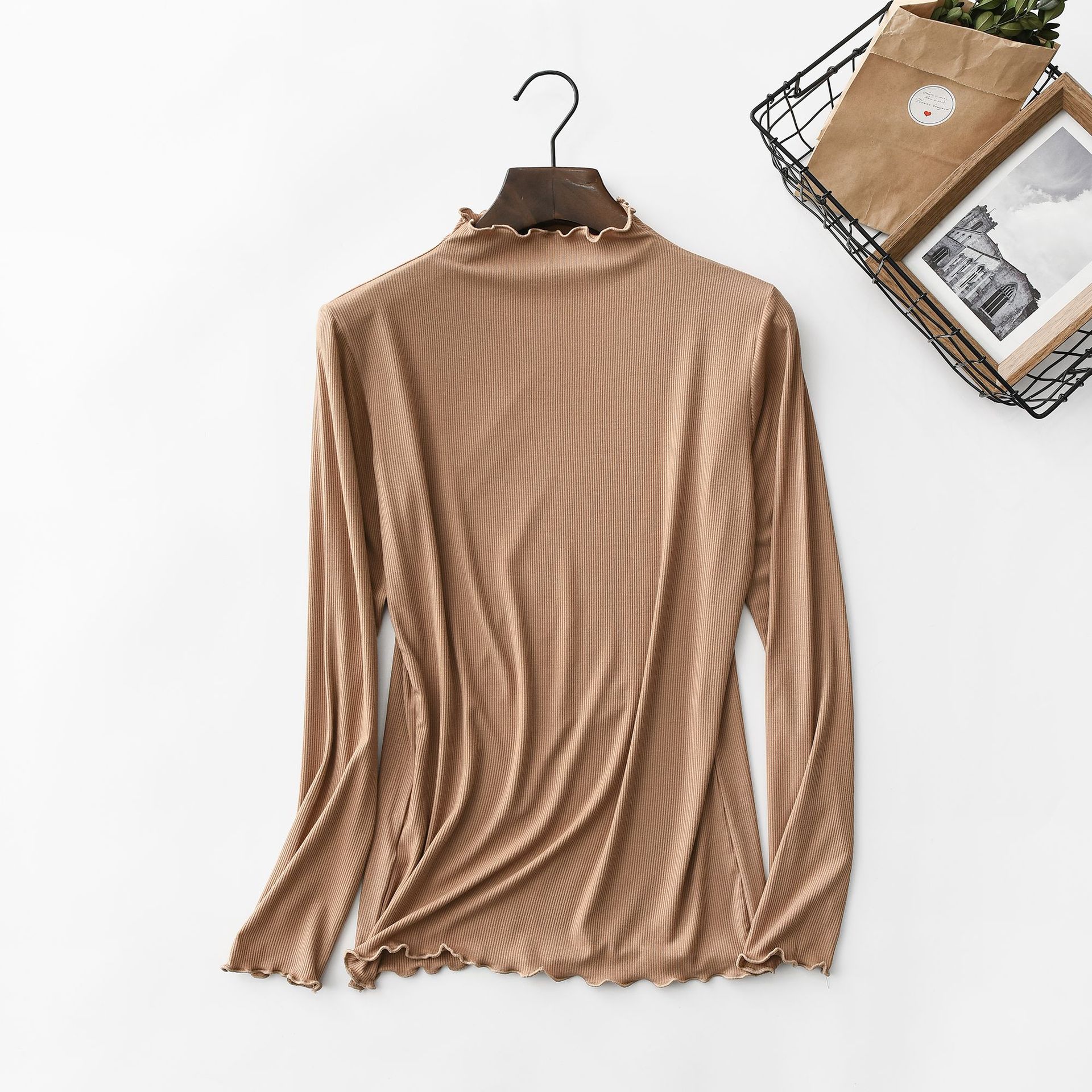 قميص نسائي بأكمام طويلة ، قميص - مراجعة Undershirt Crew Neck وسعره