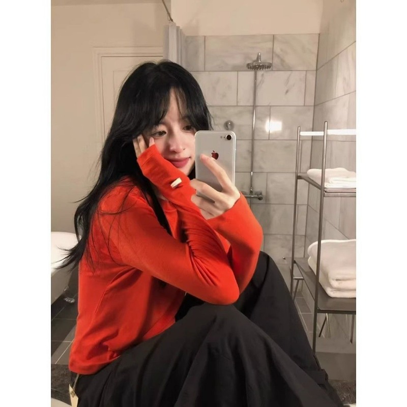قميص نسائي بأكمام طويلة وياقة  - مراجعة Undershirt Crew Neck وسعره