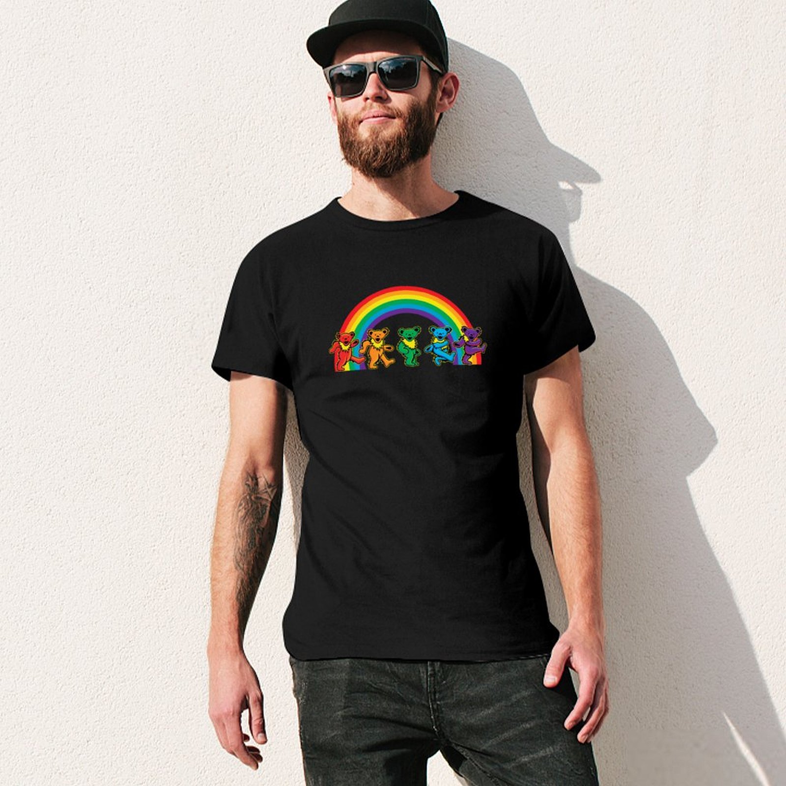 تي شيرت مريح بطبعة دببة تمشي ت - مراجعة Undershirt Crew Neck وسعره